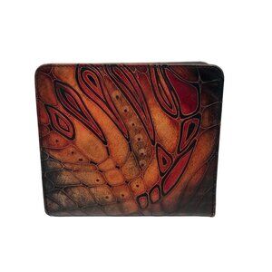 Bambas Art Hand Painted Leather Bi-Fold Wallet